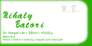 mihaly batori business card